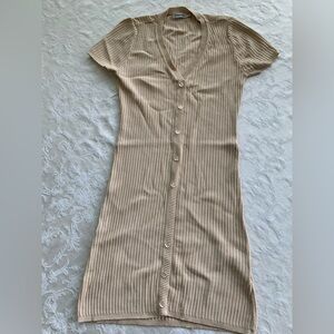 Need supply ribbed beige/taupe mini dress. Size small